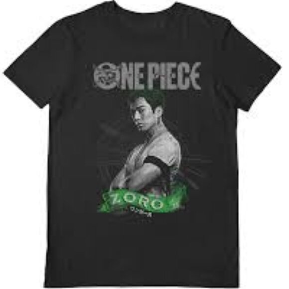 One Piece Live Action (Zoro) Black Unisex T-Shirt 186 - Picture 2 of 5